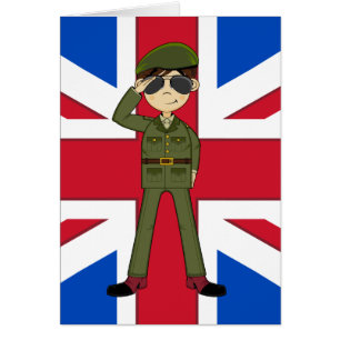 Niedliche britische Armee-Soldat-Karte