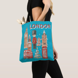 Niedliche britische Wache der Londoner Stadt, Big Tasche
