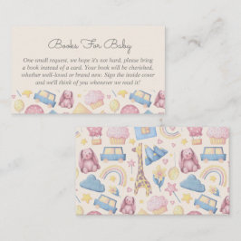 Niedliche Bücher für Babydusche Begleitkarte