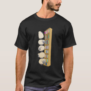 Niedliche Buchprüfung in Bibliothek T-Shirt
