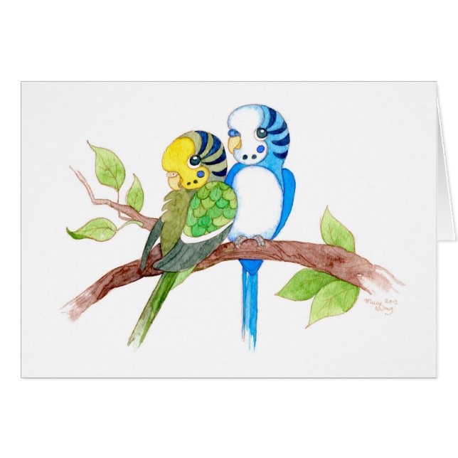 Niedliche budgies (Vorderseite (Horizontal))