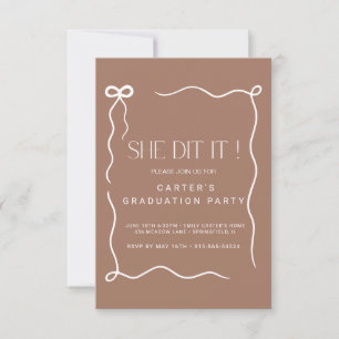 niedliche Bugschleife, Minimalistische Schwarz-Wei Save The Date