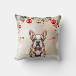Niedliche Bulldog-Welpenweihe Kissen