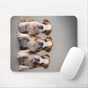 Niedliche Bulldoggen Welpen Dog Lovers Gift Mousepad