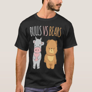 Niedliche Bullen gegen Bears Forex Crypto Stock Tr T-Shirt