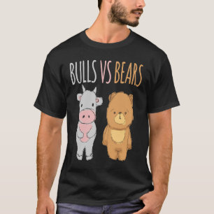 Niedliche Bullen gegen Bears Forex Crypto Stock Tr T-Shirt