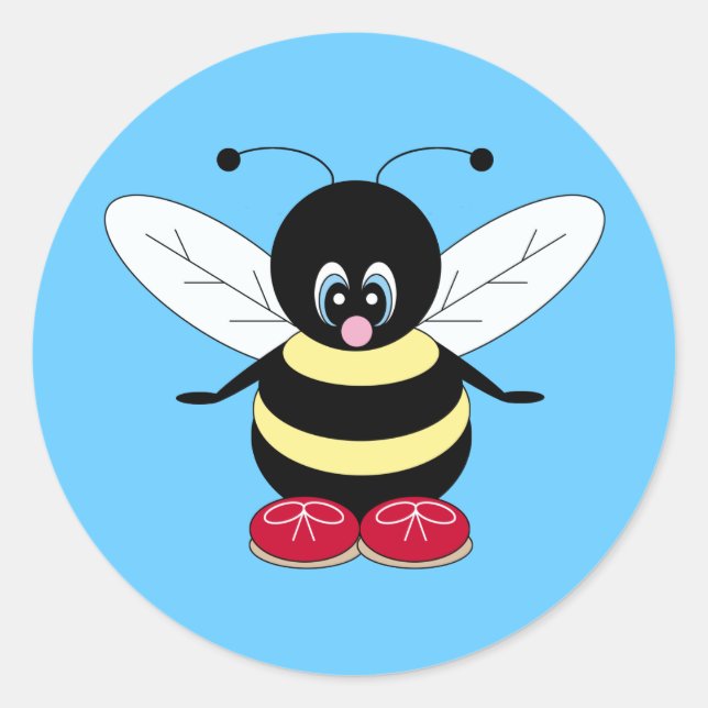 Niedliche BumbleBee-Aufkleber Runder Aufkleber (Vorderseite)