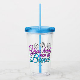 Niedliche Bunco Game Night Pink Blue Diät Acryltrinkbecher