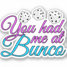 Niedliche Bunco Game Night Pink Blue Diät Aufkleber