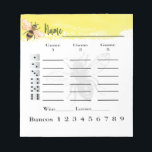 Niedliche Bunco Score Sheets Notizblock<br><div class="desc">Niedliches Bienenthema in gelb und schwarz Farbe schafft einen wunderbaren Bunco oder Bunko Notizblock. Ideal für die Damen der Königin Bienen, die das Bunco-Spiel abends Party genießen. Ideal für Frühlings- und Sommerzeitthemen oder ganzjährig.</div>