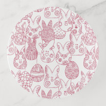Niedliche Bunnies und Eier Trinket
