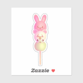 Niedliche Bunny-, Bär- und Frosch-Dango Aufkleber