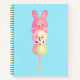 Niedliche Bunny-, Bär- und Frosch-Dango Notizbuch