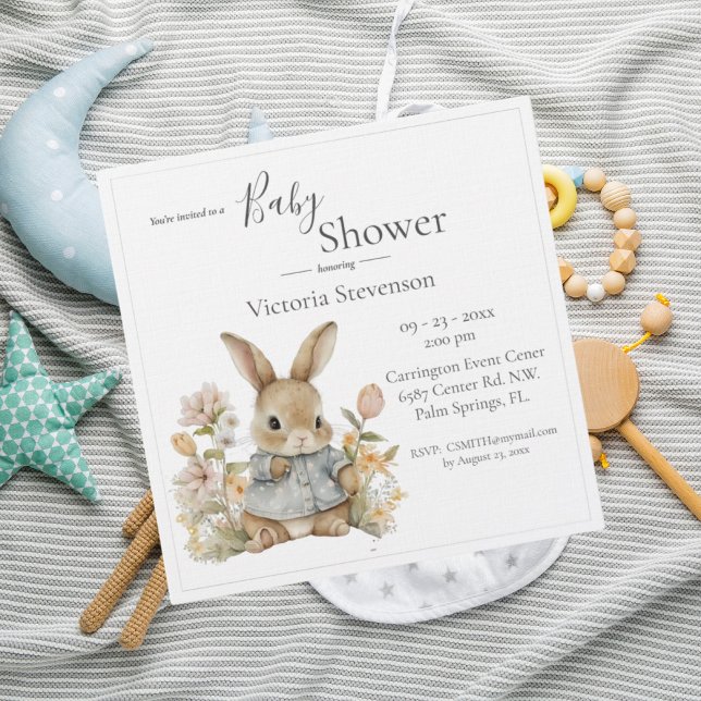 Niedliche Bunny Bunny Rabbit Floral Baby Dusche Ei (Von Creator hochgeladen)