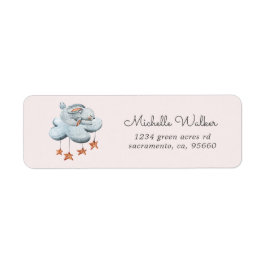 Niedliche Bunny Cloud Stars kehren Adress-Label zu