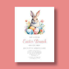 Niedliche Bunny Egg Jour und Osterbrunch Einladung