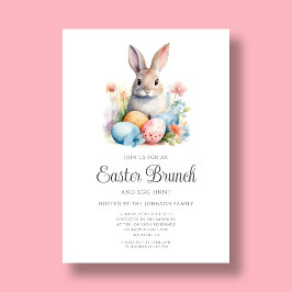 Niedliche Bunny Egg Jour und Osterbrunch Einladung