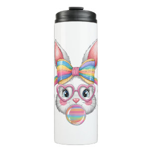 Niedliche Bunny Face Coquette Bussen Girls Schule Thermosbecher