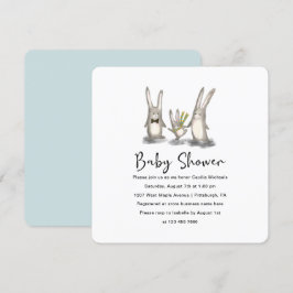 Niedliche Bunny Family Baby Dusche Einladung