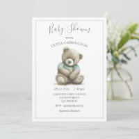 Niedliche Bunny Rabbit Baby Dusche Einladung