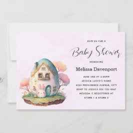 Niedliche Bunny Rabbit Kawaii Style Babydusche Einladung