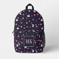 Niedliche Bunny Rabbit Muster Monogram Initialen L