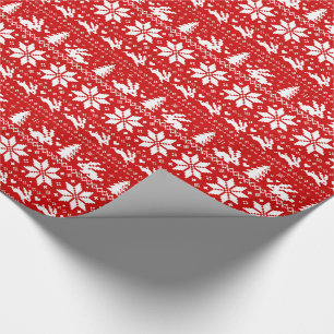 Niedliche Bunny Rabbits Weihnachtsfeiertag Pattern Geschenkpapier