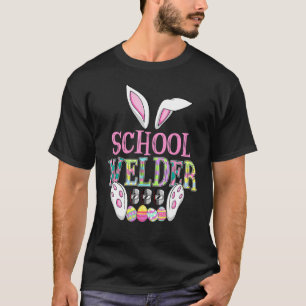 Niedliche Bunny School Welder Student Lehrer Oster T-Shirt
