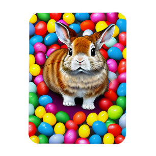 Niedliche Bunny und Jellybeans Magnet