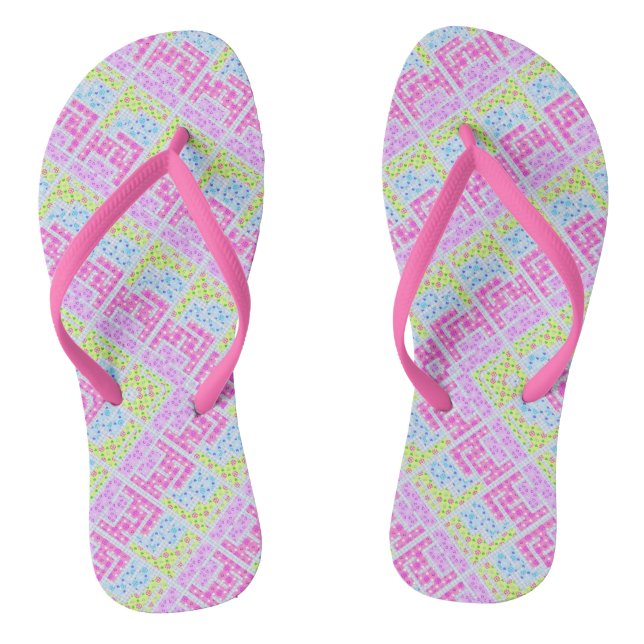 Niedliche bunt gürtelförmige Graffiti-Muster li Flip Flops (Fußbett)