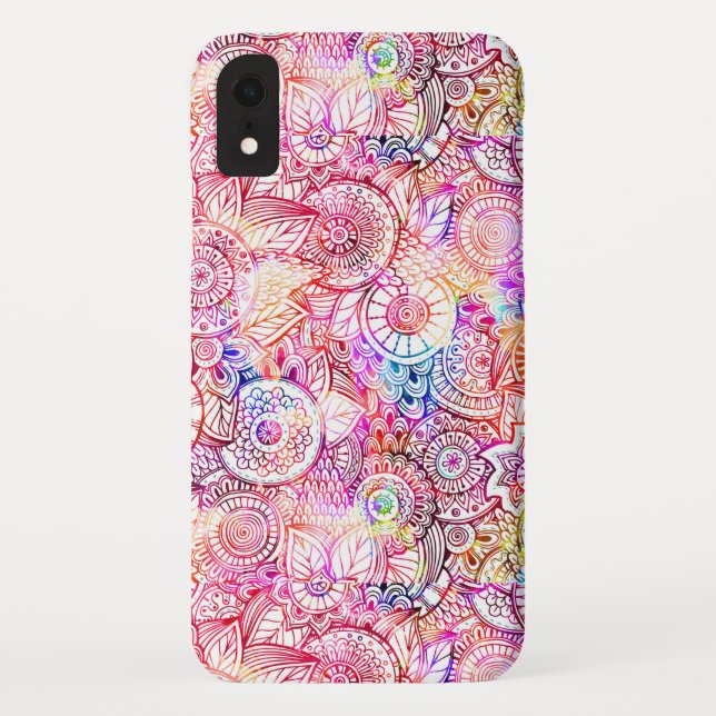 Niedliche, bunte abstrakte Blume Case-Mate iPhone Hülle (Rückseite)