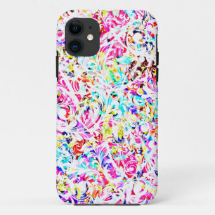 Niedliche bunte abstrakte Blüte iPhone 11 Hülle