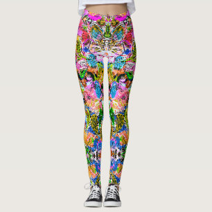 Niedliche bunte abstrakte Paisley-Blume iPad  Leggings