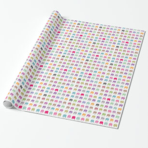 niedliche bunte Elefanten Geschenkpapier