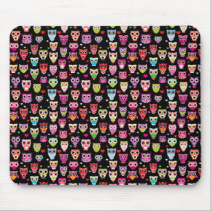 niedliche bunte Eule scherzt Muster Mousepad