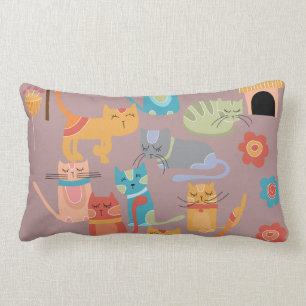 Niedliche bunte Kitty-Katzen-Geschenke für Lendenkissen