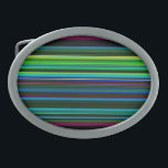 Niedliche, bunte Neonstreifen Ovale Gürtelschnalle<br><div class="desc">Niedliche,  bunte Neonstreifen</div>