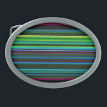Niedliche, bunte Neonstreifen Ovale Gürtelschnalle<br><div class="desc">Niedliche,  bunte Neonstreifen</div>