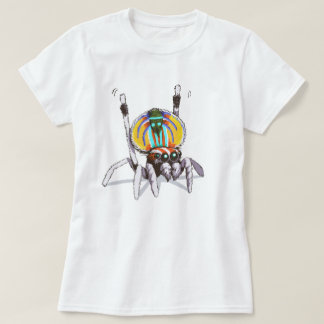 Niedliche bunte Pfau-Spinne, die Kunst-Shirt T-Shirt