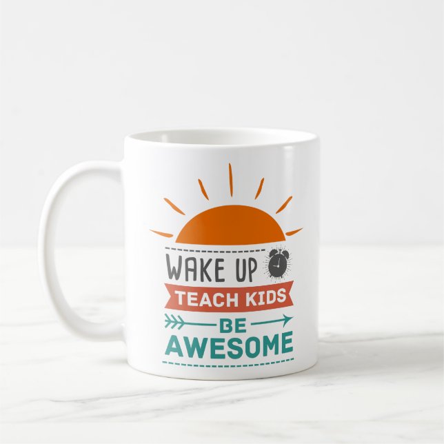 Niedliche bunte Tasse wachen unterrichten Kinder (Links)