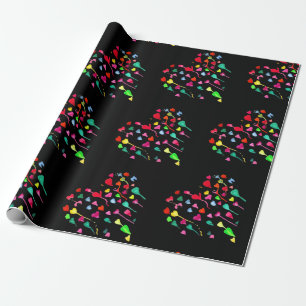 Niedliche bunte wunderliche Herzkunst der Herzen Geschenkpapier