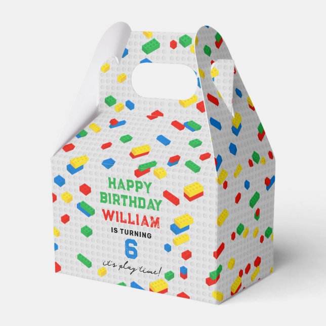 Niedliche Bunte Ziegel Gebäude Blocks Kindergeburt Geschenkschachtel (Vorderseite)