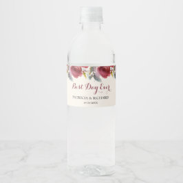 Niedliche Burgundy Marsala Wasserfarbenhochzeit