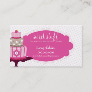 NIEDLICHE BUSINESS KARTE Süßkuchen Bäckerei rosa r