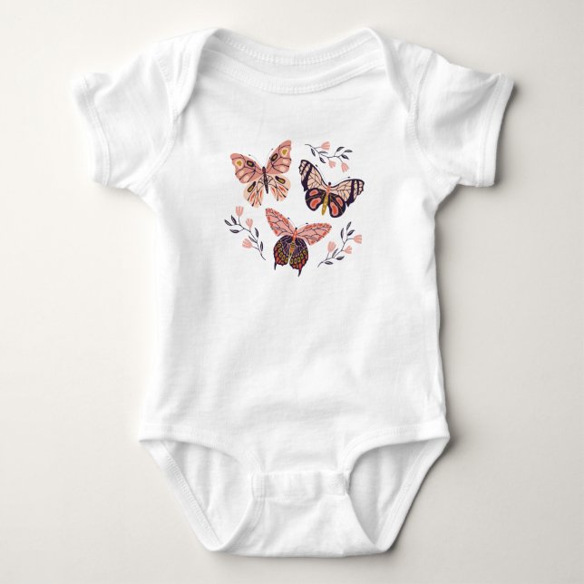 Niedliche Butterfly Girl Baby Strampler (Vorderseite)