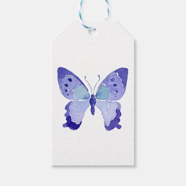 Niedliche Butterfly-Hochzeit Geschenkanhänger (Vorderseite)