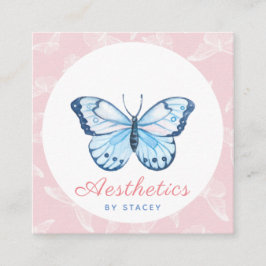 Niedliche Butterfly-Muster Ästhetik hinzufügen QR- Quadratische Visitenkarte