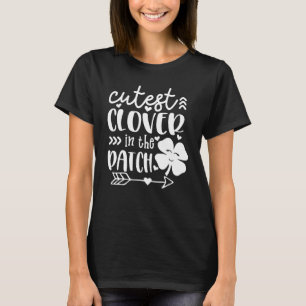 Niedliche C im Patch Irish Kleeblatts St Patricku T-Shirt