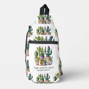 Niedliche Cacti cactus succulents in Töpfen Crossbody Bag
