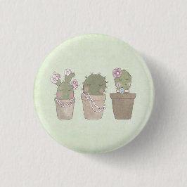 Niedliche Cactus Girls mit Schmuck Button